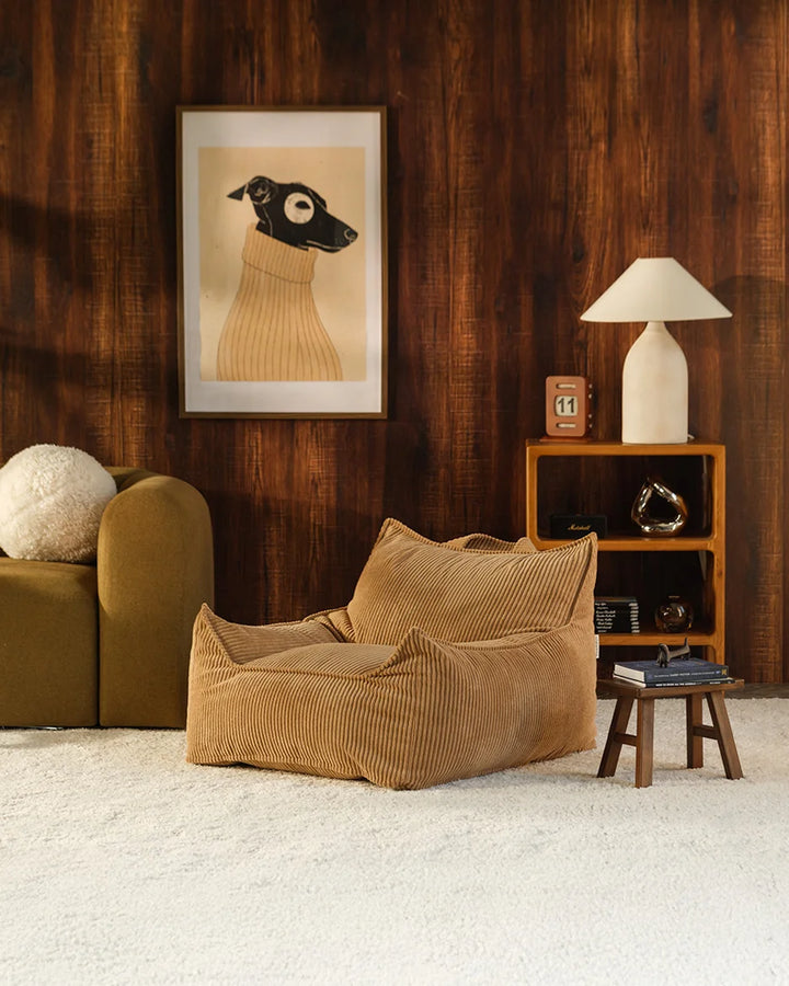 Wigiwama Toffee Club Chair in a cosy home interior