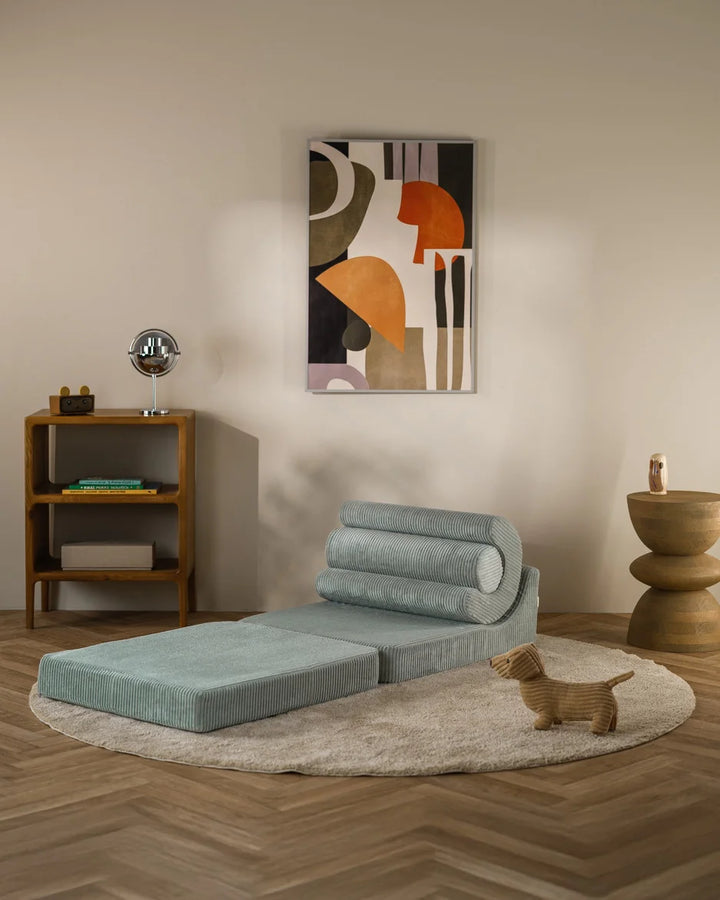 Wigiwama Peppermint Green Flipster in a cosy home interior