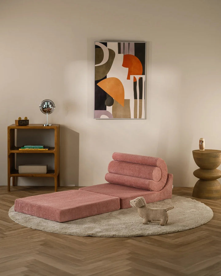 Wigiwama Pink Mousse Flipster in a cosy home interior