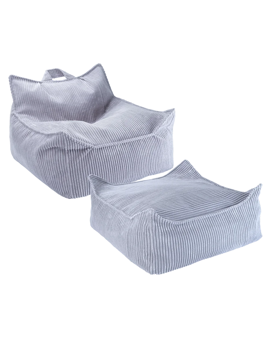 Wigiwama Blueberry Blue Corduroy children's furniture bundle