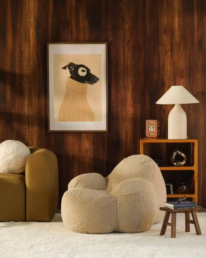 Wigiwama Biscuit Momo Chair in a cosy home interior