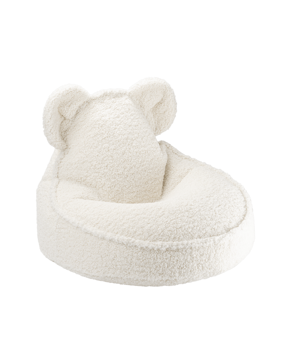Cream | Beanbag Teddy Bear | White Fabric Wigiwama