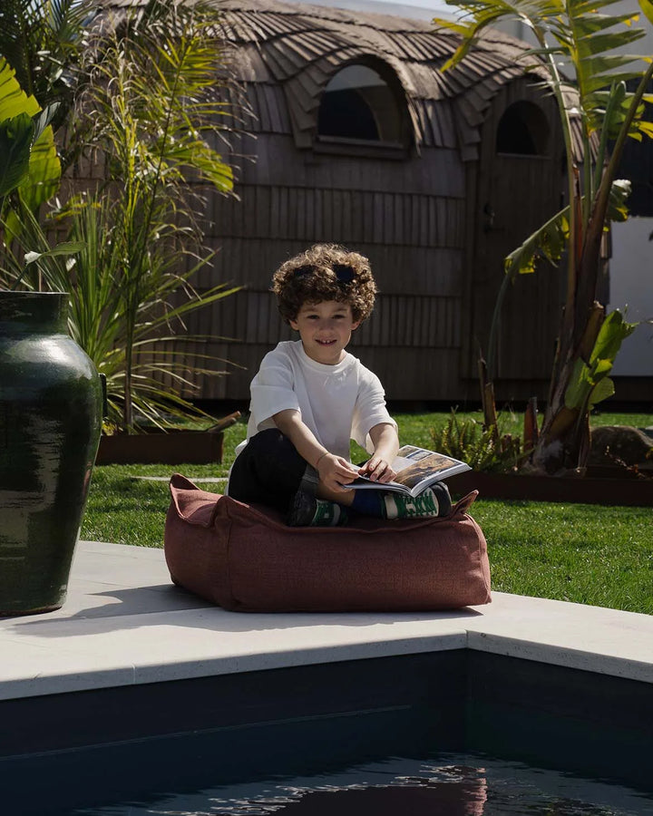 Wigiwama Pomegranate square ottoman children's furniture