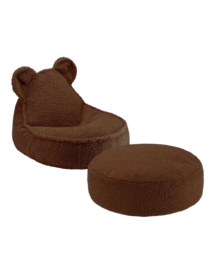 Wigiwama Warm Hazel Bear Beanbag & Ottoman Set product photo