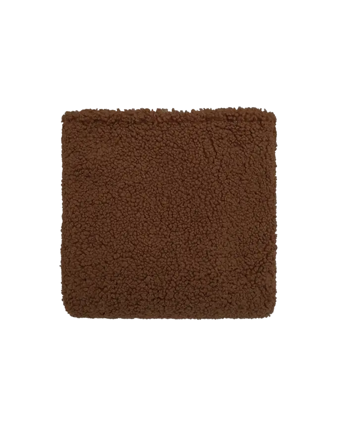 Wigiwama Warm Hazel Square Ottoman Extra Cover, removable cover shown on its own