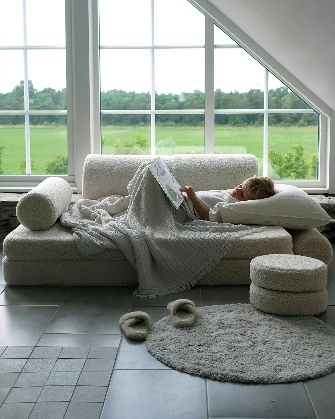 Wigiwama | Cream White Modular Sofa for Kids | Handmade in Europe