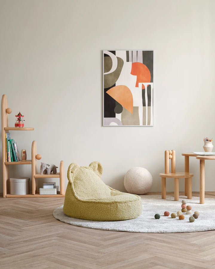 Wigiwama Matcha Bear Beanbag in a cosy home interior