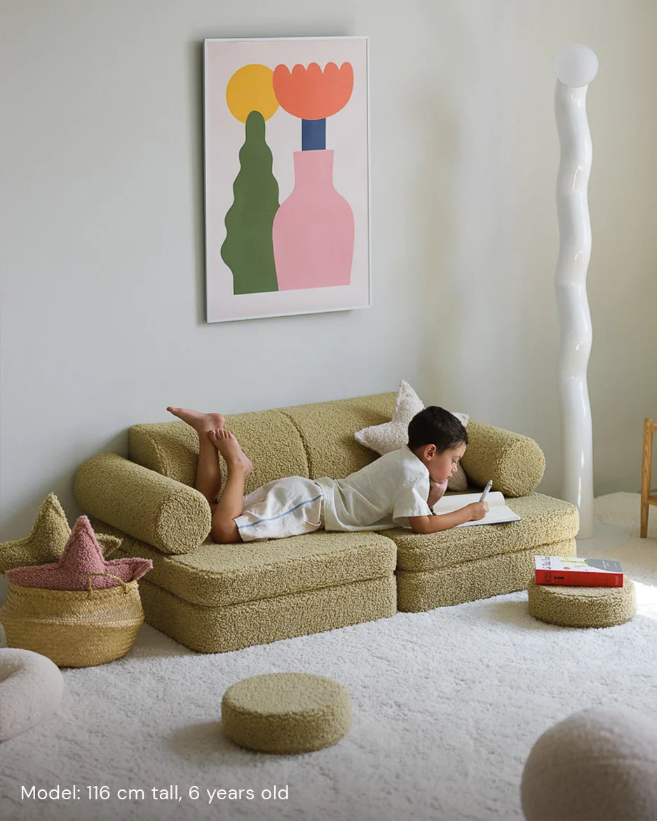 Green Matcha Modular Kids' Sofa | Free Shipping | Wigiwama