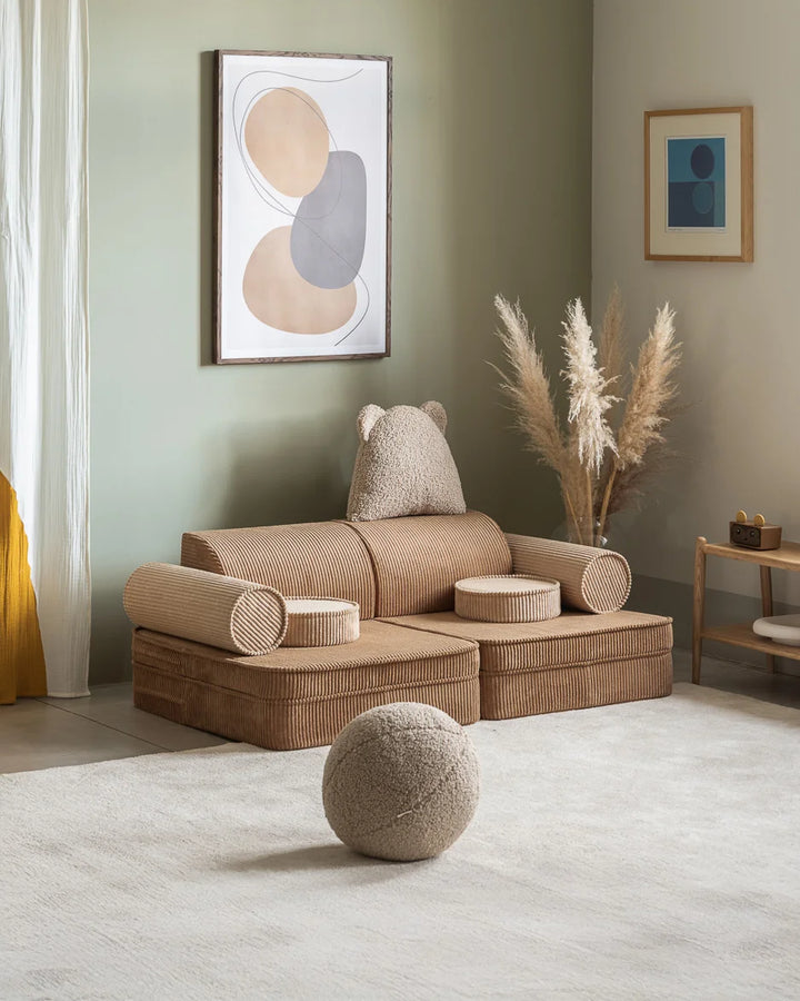 Wigiwama Toffee Settee in a cosy home interior