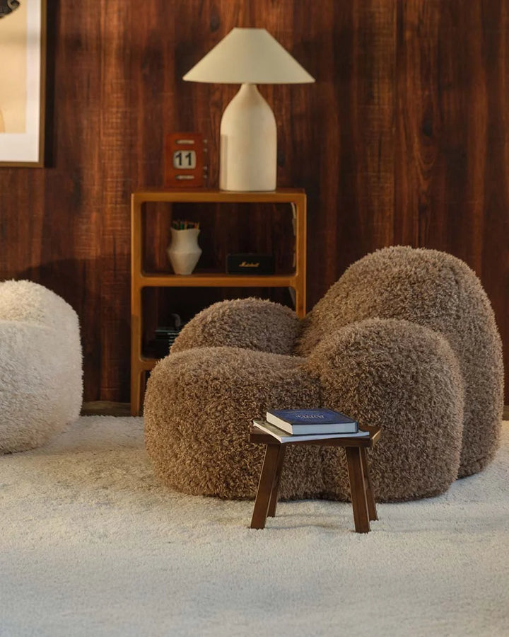 Wigiwama Truffle Momo Chair in a cosy home interior
