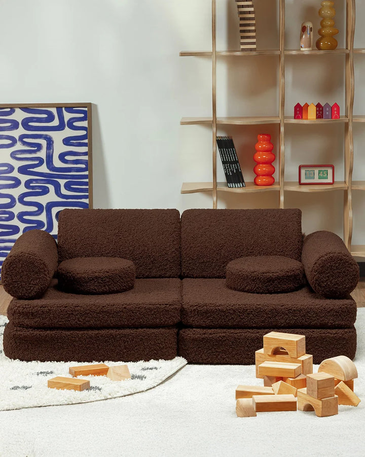 Wigiwama Warm Hazel Settee in a cosy home interior